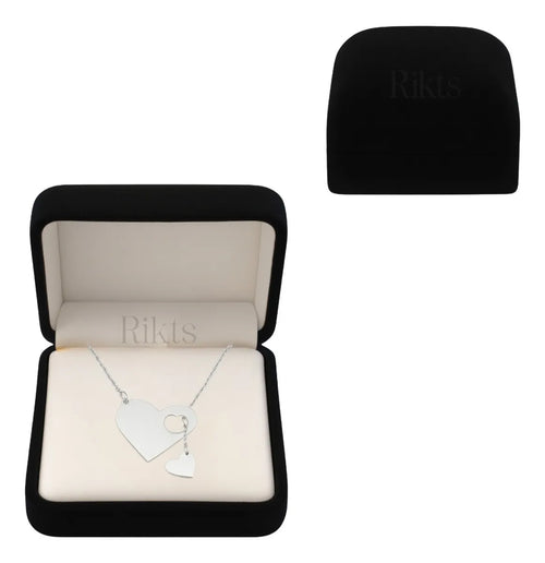 Collar creativo de corazon hueco plata - additional image 1